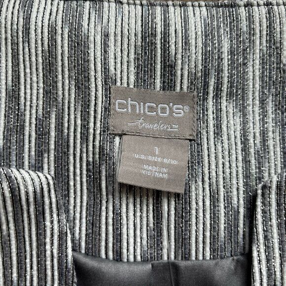 Chico's Light Gray Textured Blazer - Picture 6 of 11